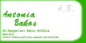 antonia bakos business card