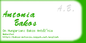 antonia bakos business card